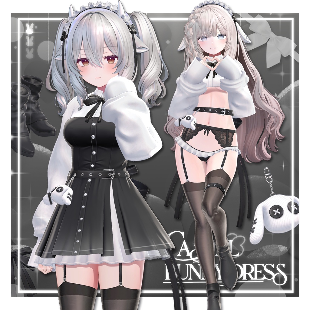 【9アバター対応】 Casual bunny dress
