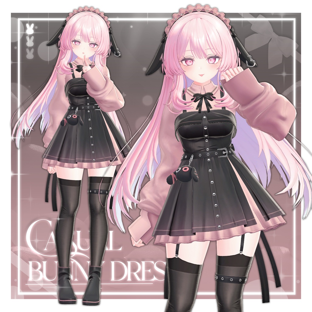 【9アバター対応】 Casual bunny dress