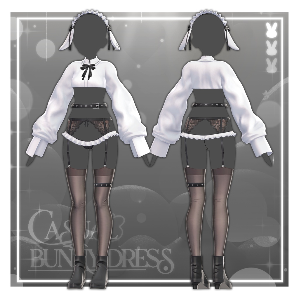 【9アバター対応】 Casual bunny dress