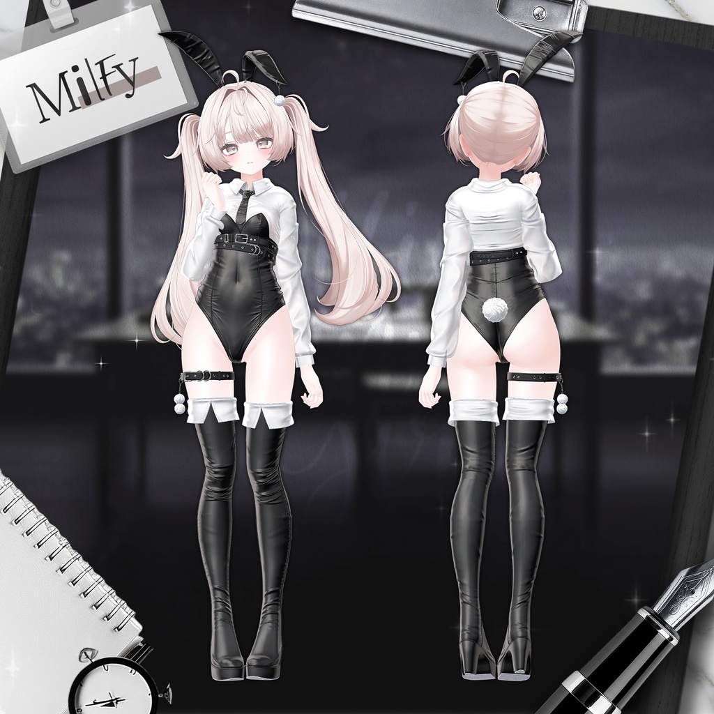 【8アバター対応】 NEW Office bunny girl