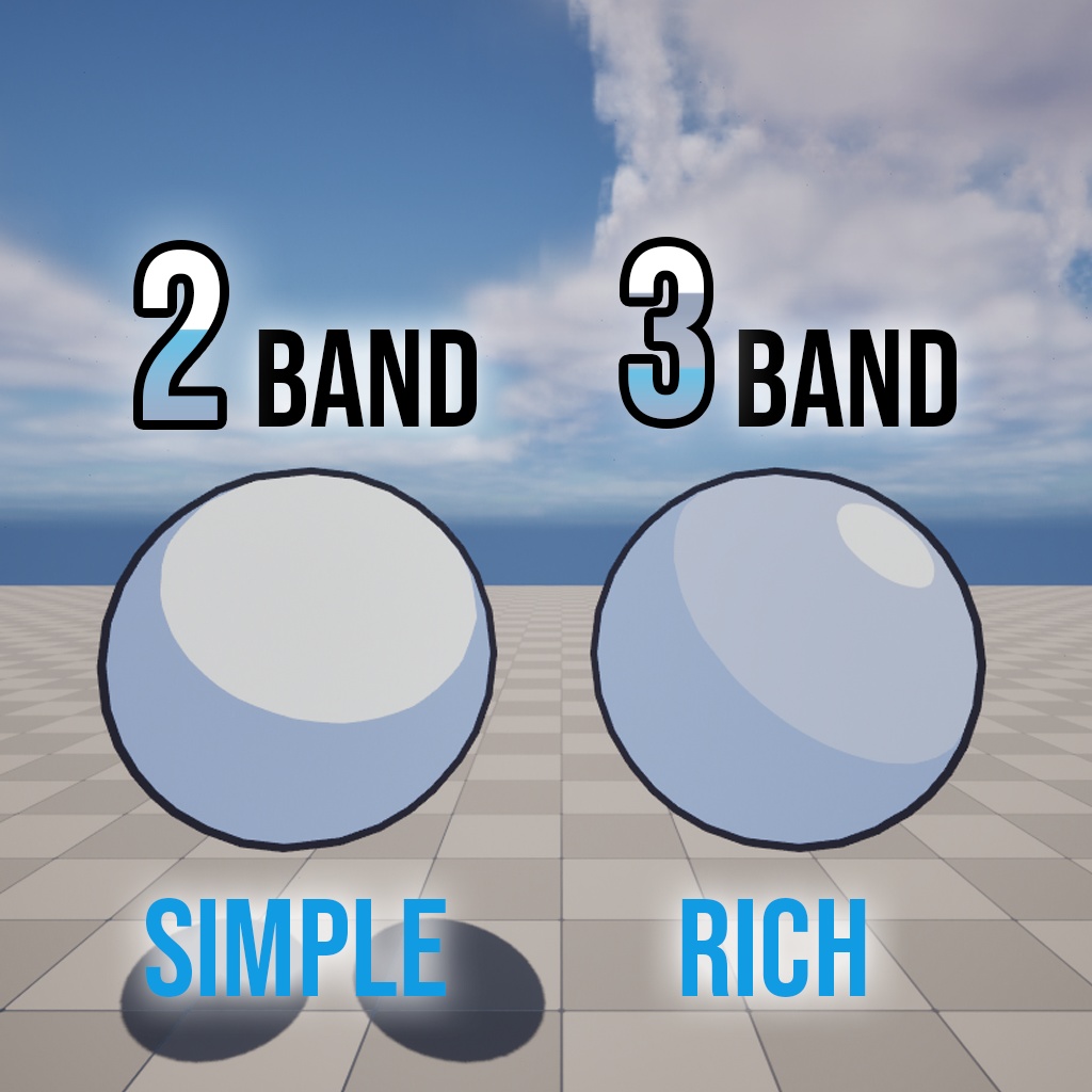 UE5 Toon Outline + 2/3 Band Shader