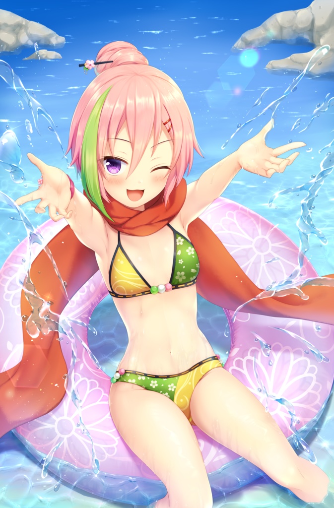 VTuber 桜望まほ 水着B2タペストリーVer.1