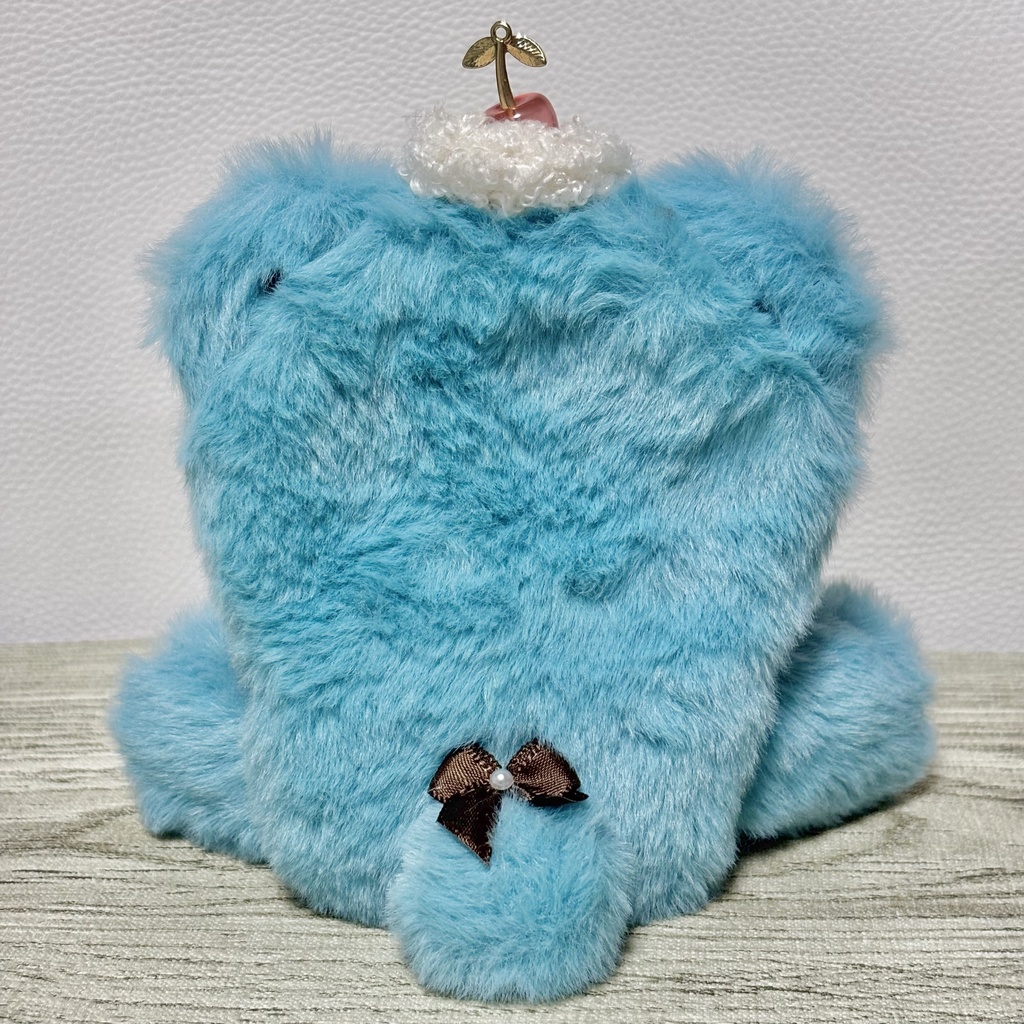 ♡おすわりぬい服♡10cm/ぱぺっとサイズ ブルーグリーン くま