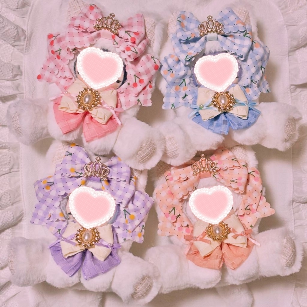 ♡おすわりぬい服♡10cm/ぱぺっとサイズ チェリーねこ ピンク ブルー パープル オレンジ