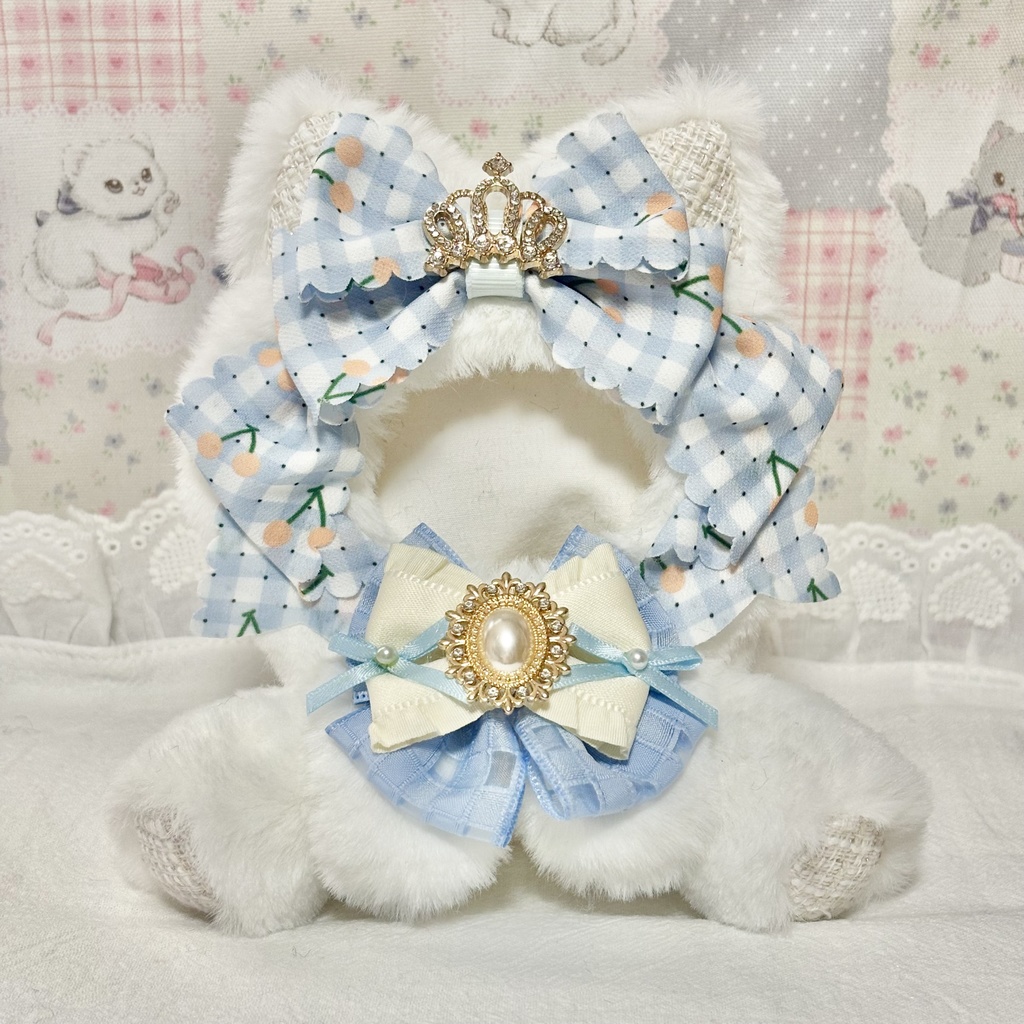 ♡おすわりぬい服♡10cm/ぱぺっとサイズ チェリーねこ ピンク ブルー パープル オレンジ