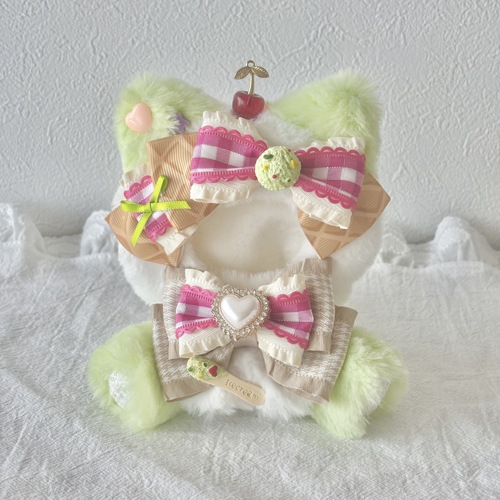 ♡おすわりぬい服♡10cm/ぱぺっとサイズ アイスクリームねこ 7色