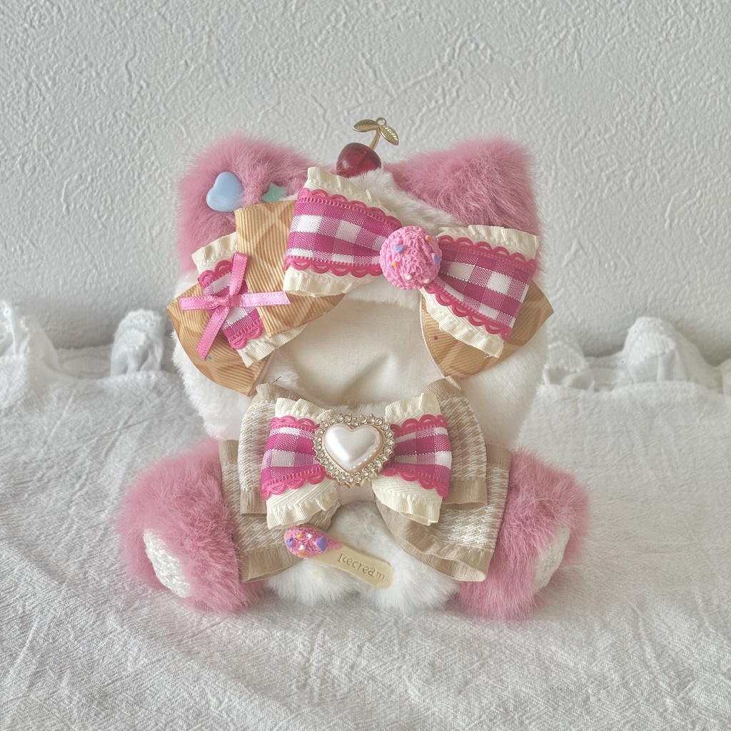 ♡おすわりぬい服♡10cm/ぱぺっとサイズ アイスクリームねこ 7色
