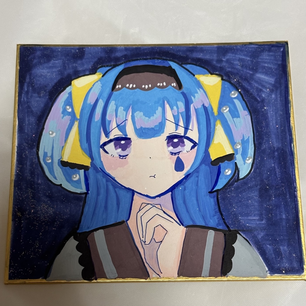 原画　色紙　ウミウシちゃん