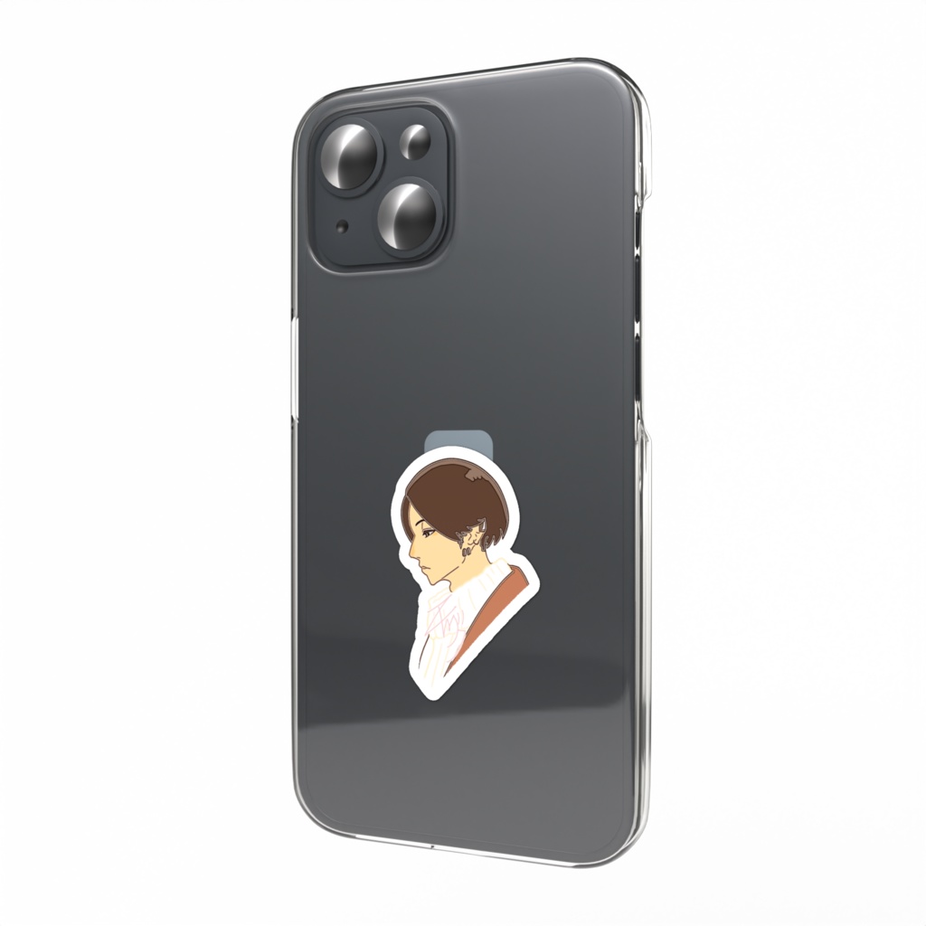 冬の横顔 ステッカー