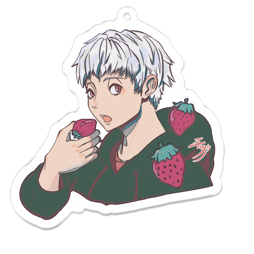 いちご アクリルキーホルダー