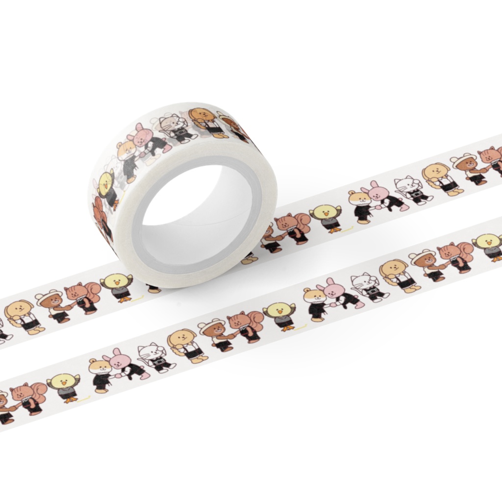 Seven Animals マスキングテープ Let's go