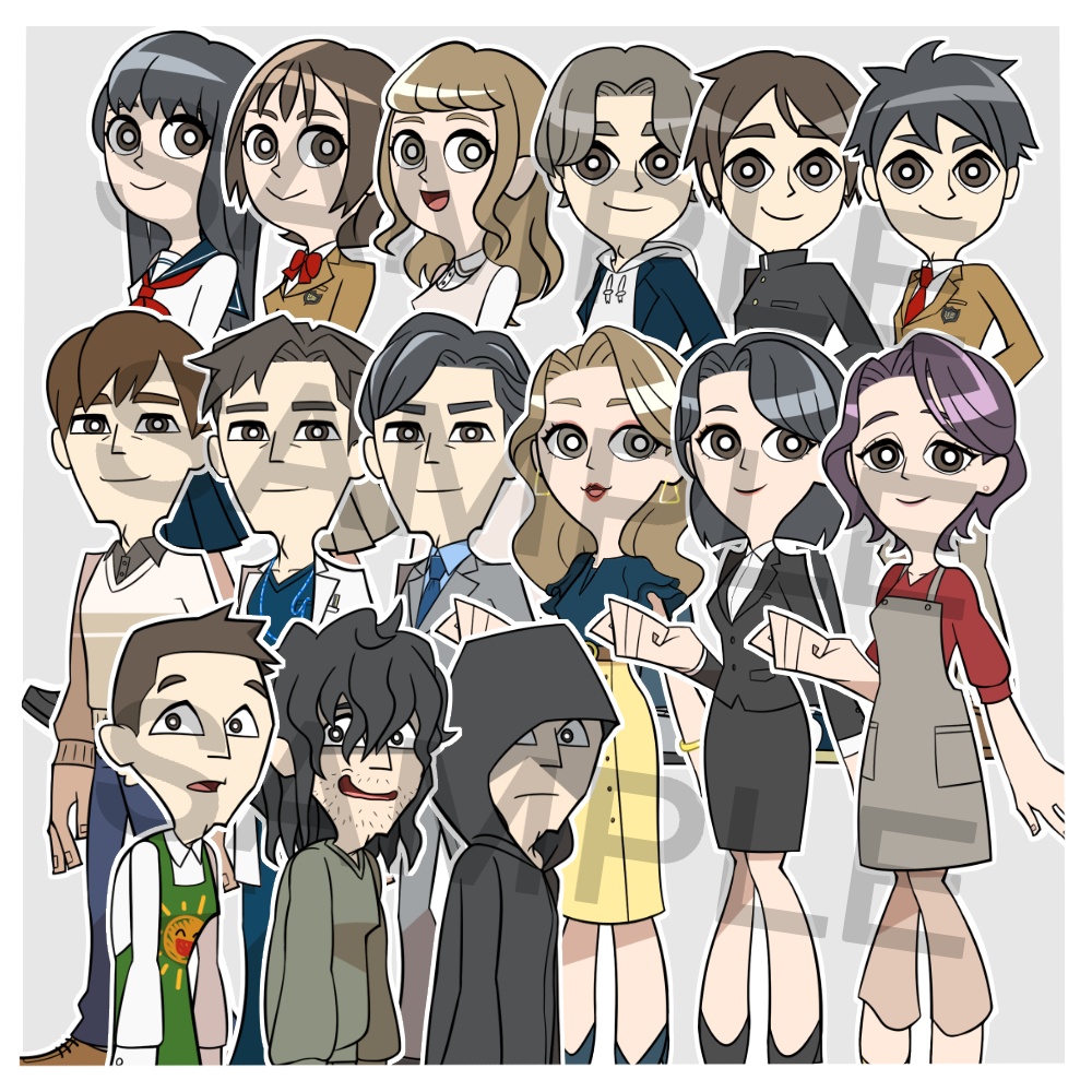 カートゥーン風モブ・NPC素材集#1