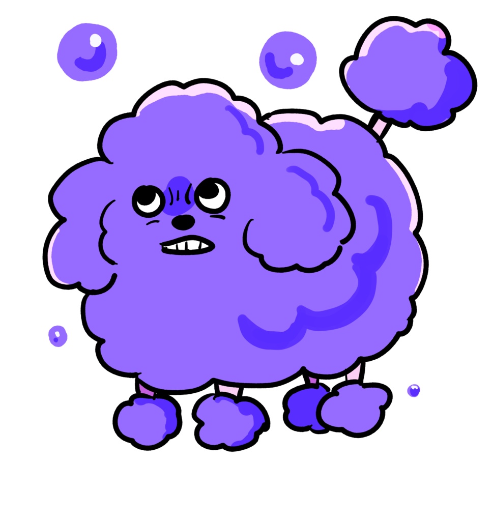 毒プードル_犬_プードル_モンスター_素材