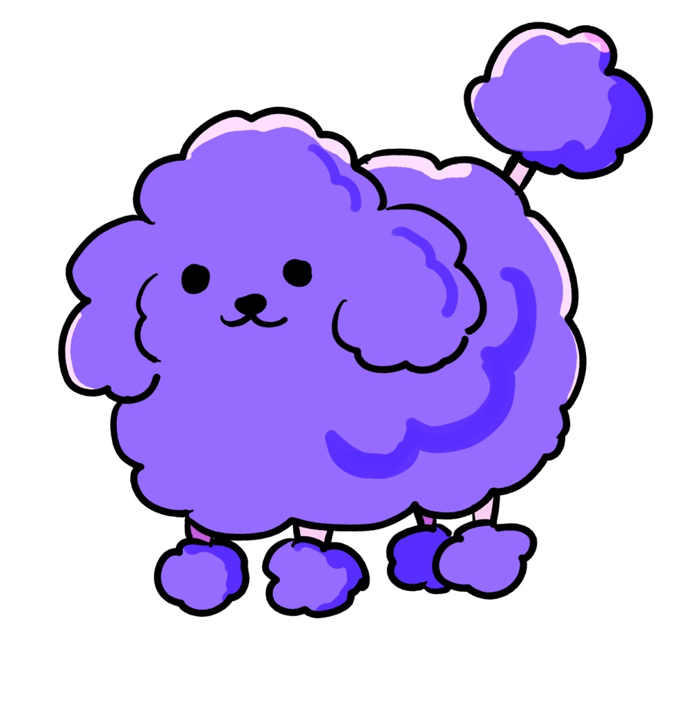 毒プードル_犬_プードル_モンスター_素材