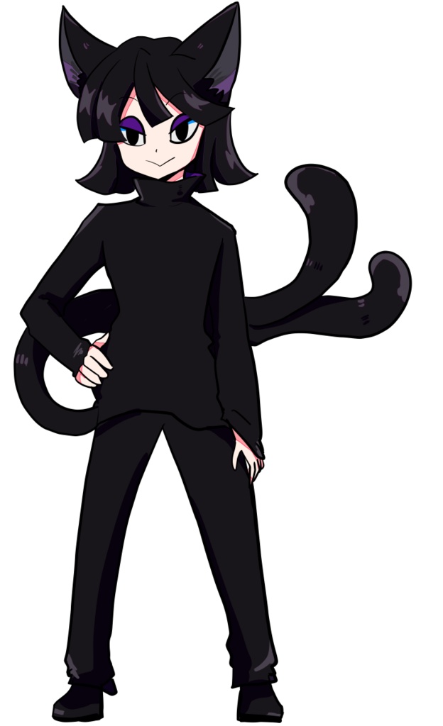 黒猫又_男_黒猫_妖怪_人外