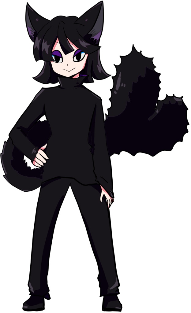 黒猫又_男_黒猫_妖怪_人外