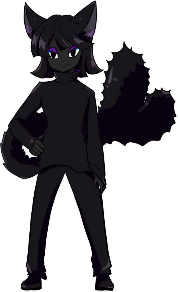 黒猫又_男_黒猫_妖怪_人外