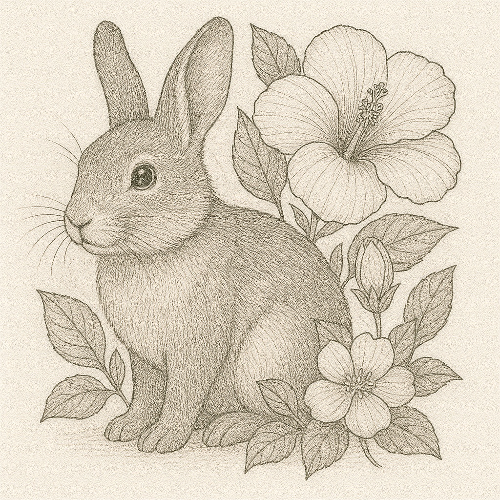 大人の塗り絵セット|花と動物の癒しの線画イラスト10枚