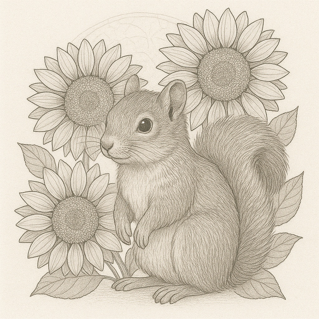 大人の塗り絵セット|花と動物の癒しの線画イラスト10枚