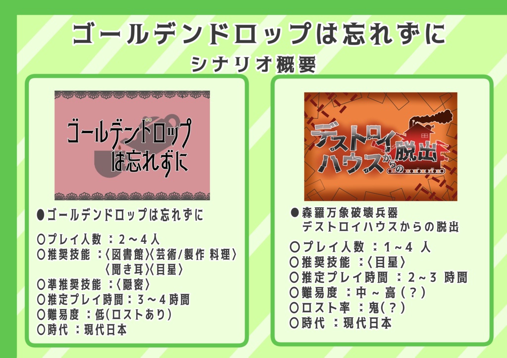 ゴールデンドロップは忘れずに