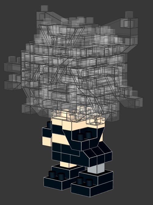 夜絆ニウ 2nd衣装 ナノブロック組み立て図