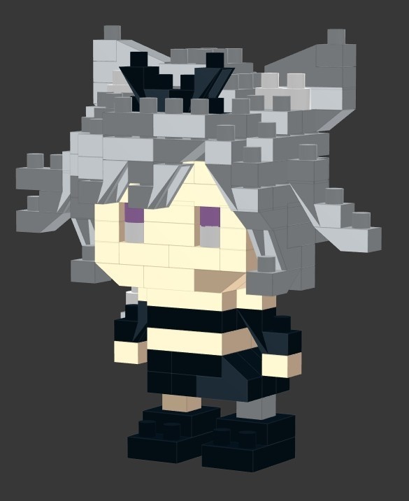 夜絆ニウ 2nd衣装 ナノブロック組み立て図