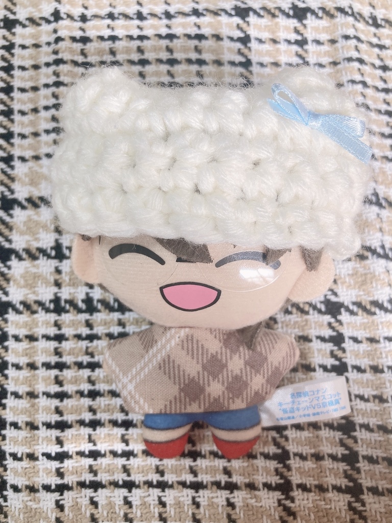 10cmぬいぐるみ用 猫耳ニット帽 ぬい服