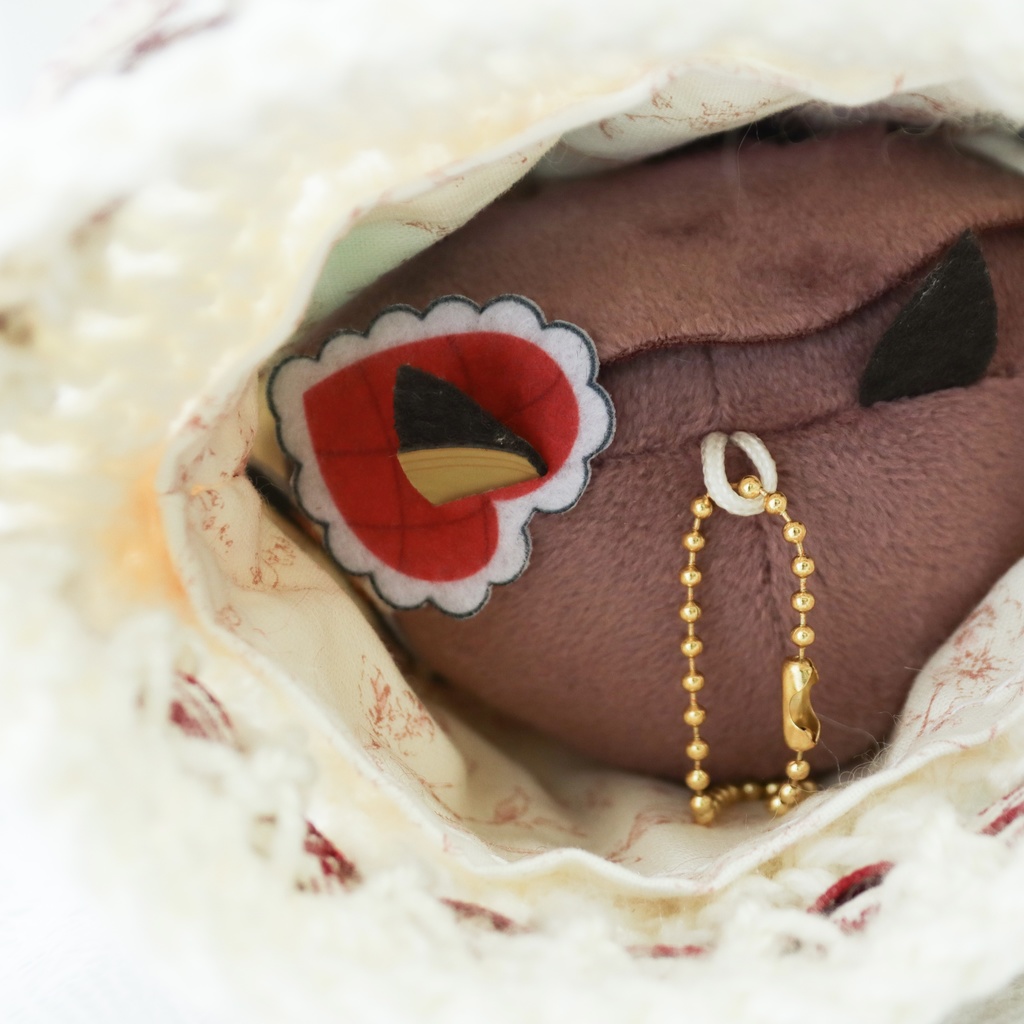 バラモチーフグラニースクエア巾着