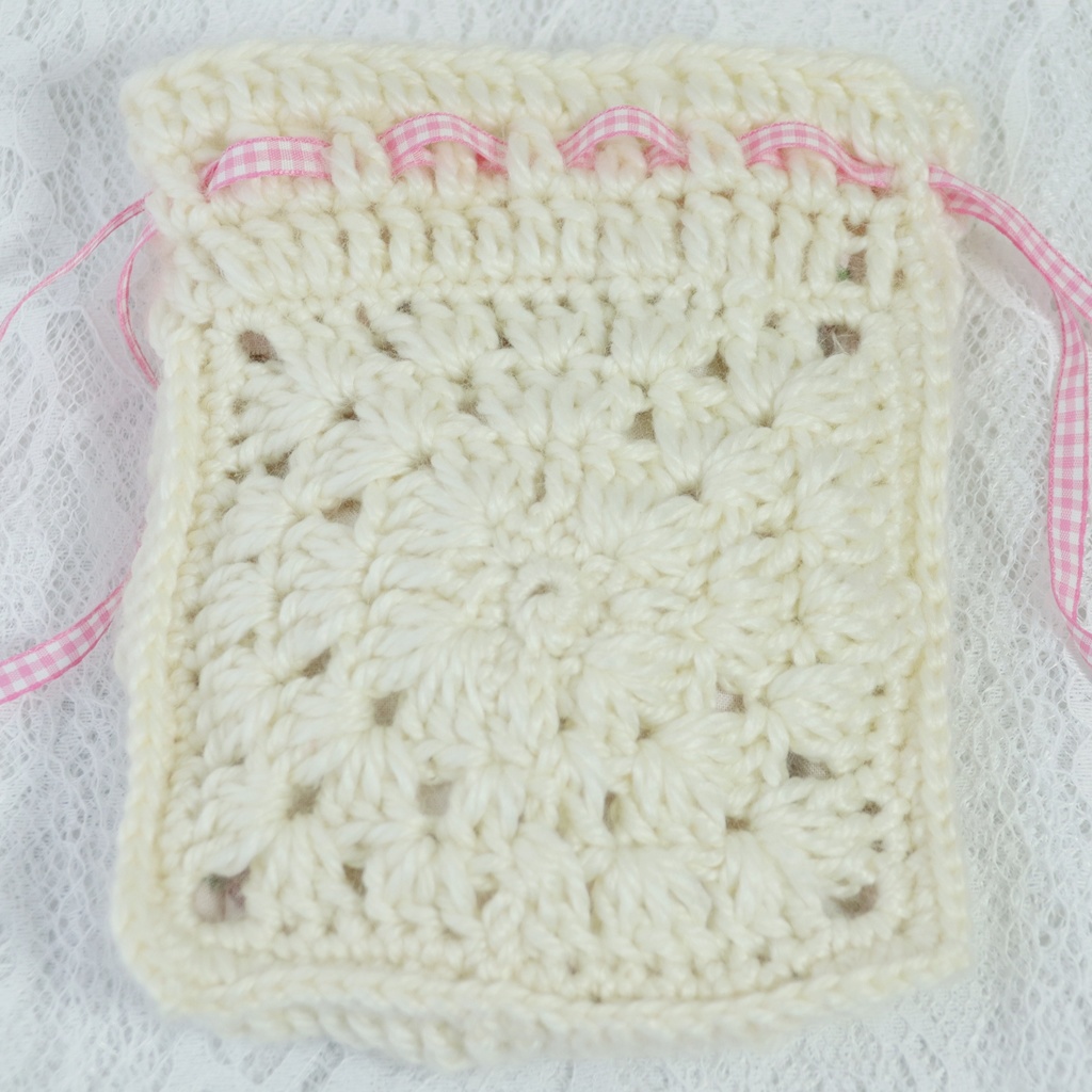 バラグラニースクエアモチーフ巾着