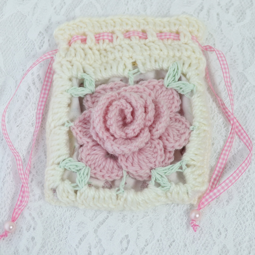 バラグラニースクエアモチーフ巾着