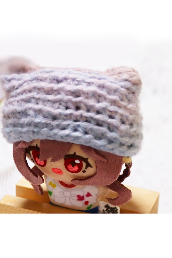 ぬいぐるみ用 猫耳ニット帽