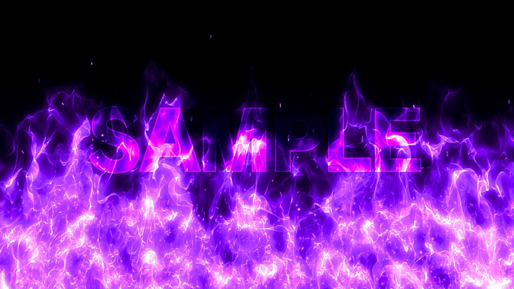 パチンコ風効果背景 炎 5色セット