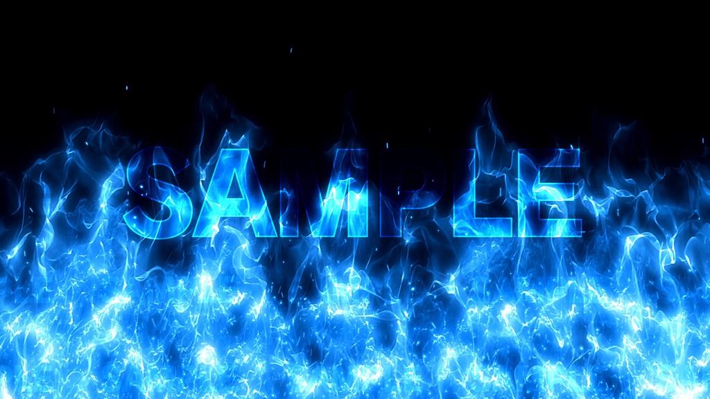 パチンコ風効果背景 炎 5色セット