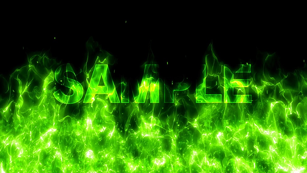 パチンコ風効果背景 炎 5色セット