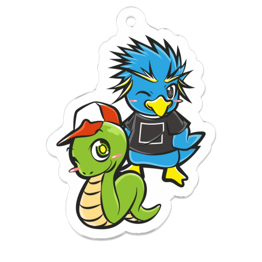 【DuCan!アクリルキーホルダー】06_ヘビのネイク・ペンギンのトビー［A］