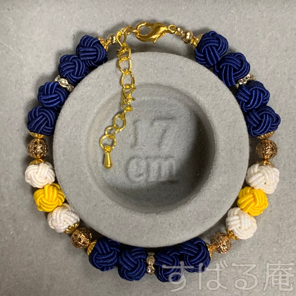 【刀剣乱舞】三日月宗近 水引あわじ玉ブレスレット