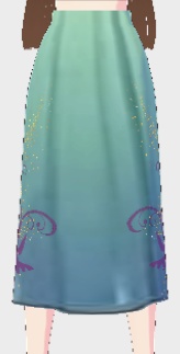 [VRoid]Long Blue Fade Skirt With Glitter Design