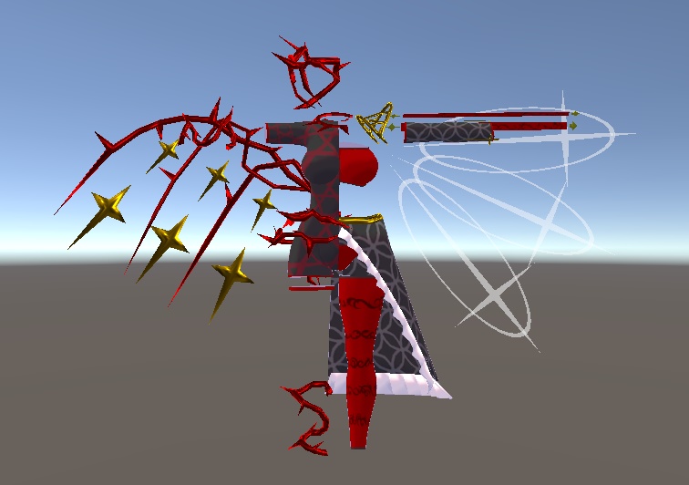 【無料】ティコ 左右非対称の闇落ち衣装