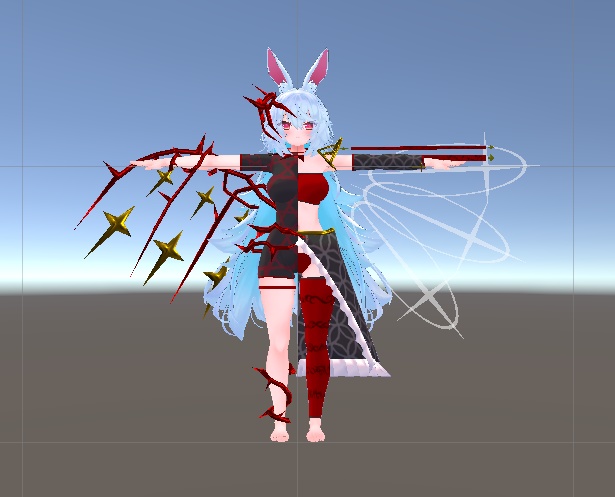 【無料】ティコ 左右非対称の闇落ち衣装