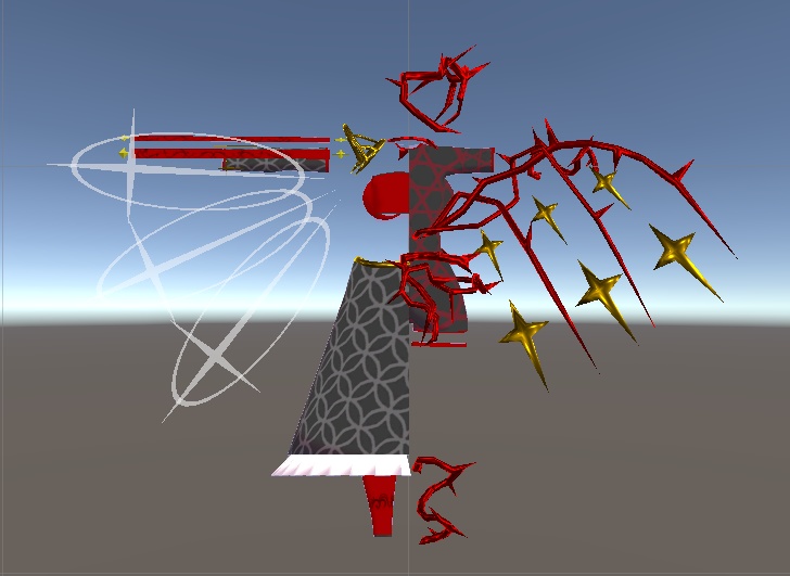 【無料】ティコ 左右非対称の闇落ち衣装
