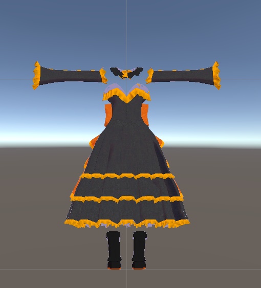 【無料】ティコ・ポプリ用 ハロウィンカラードレス