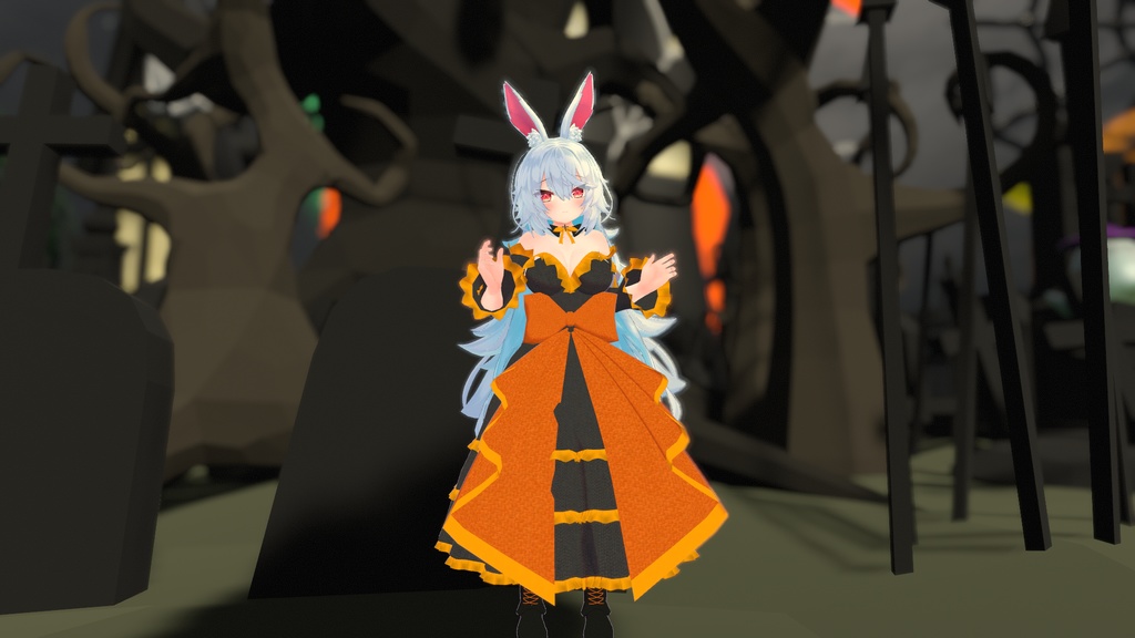 【無料】ティコ・ポプリ用　ハロウィンカラードレス