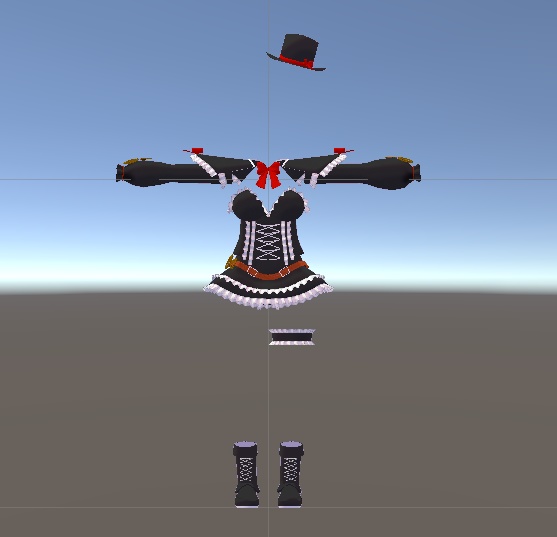 【無料】ティコ・ポプリ用 フリルと歯車の服