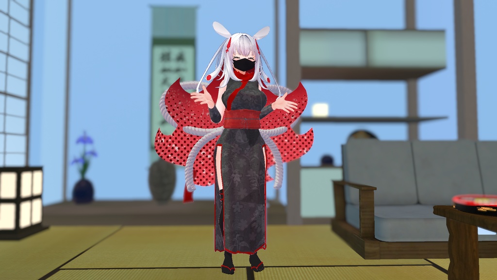 【無料】ティコ・ポプリ用 くのいち風衣装Ver2