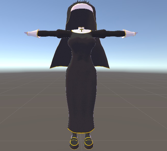 【無料】ティコ・ポプリ用 シスター風衣装Ver5