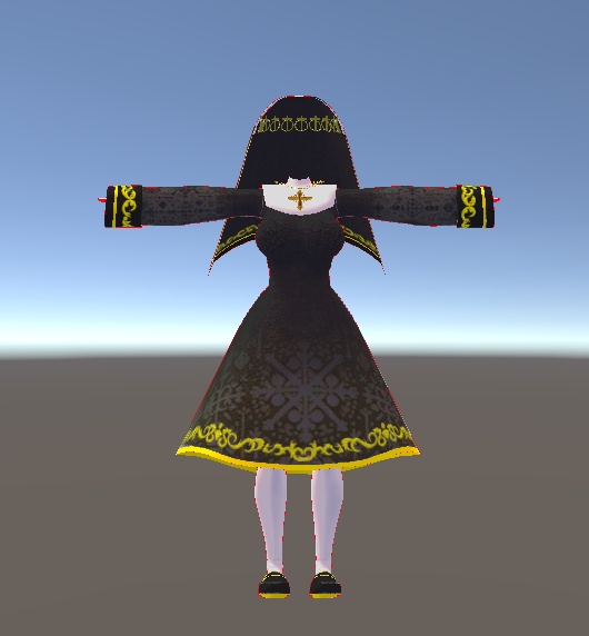 【無料】ティコ・ポプリ用 シスター風衣装Ver6