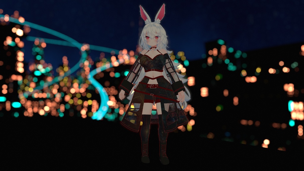 【無料】ティコ・ポプリ用 ベルト多めのサイバーっぽい衣装