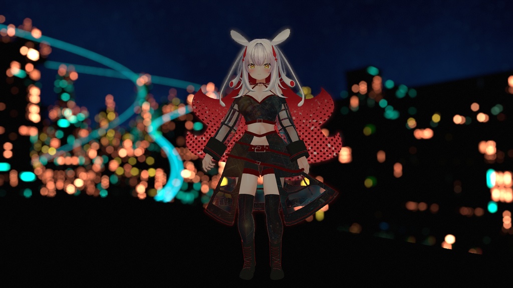 【無料】ティコ・ポプリ用 ベルト多めのサイバーっぽい衣装