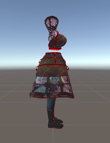 【無料】ティコ・ポプリ用 ベルト多めのサイバーっぽい衣装