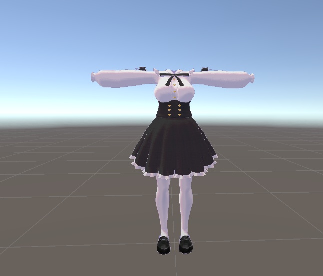 【無料】ティコ・ポプリ用 ガーリー系フリルとリボンの衣装